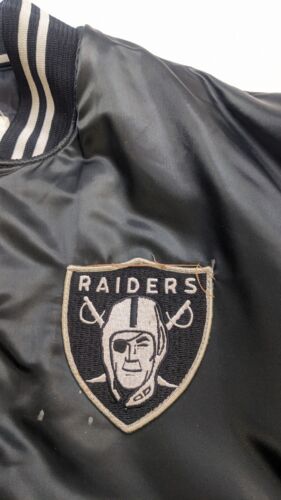 Vintage Los Angeles Oakland Raiders Satin Bomber Jacket Size 3XL 90s NFL