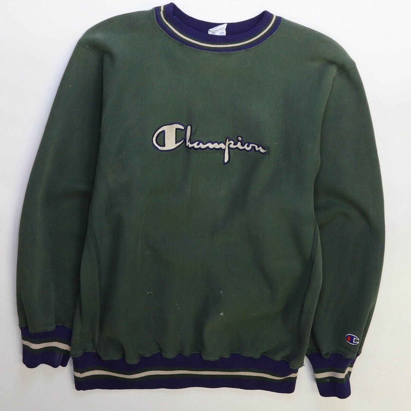 Vintage Champion Reverse Weave Crewneck Sweatshirt Size Large Green 90 Throwback Vault