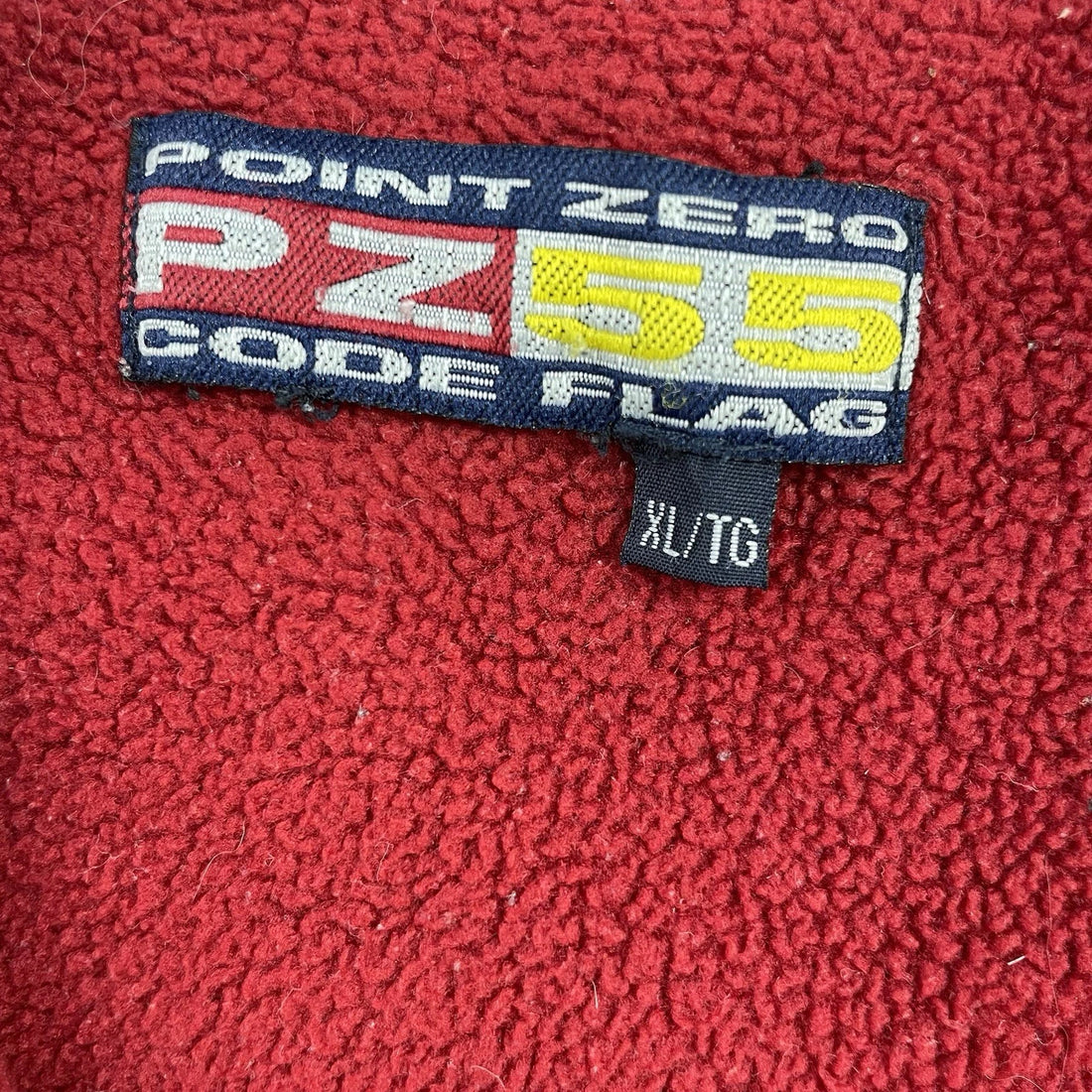 Vintage Point Zero Striped Fleece Collared Sweater Size XL