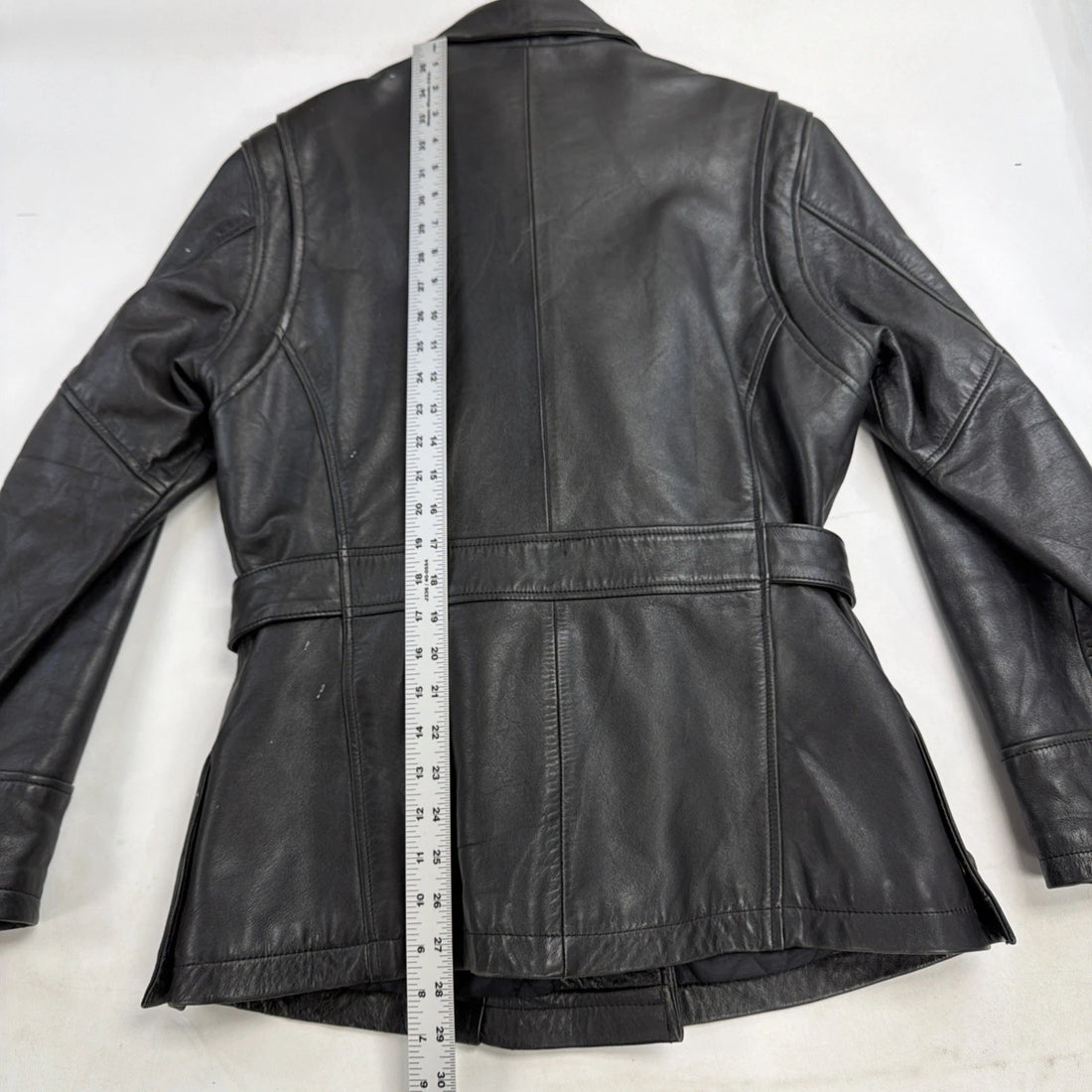 Harley Davidson Motorcycles Leather Coat Jacket Womens Size Medium Belted