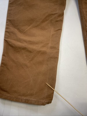 Carhartt Canvas Carpenter Double Knee Work Pants Size 34 X 30 Brown