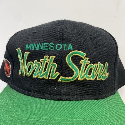 Vintage Minnesota North Stars Script Sports Specialties Snapback Hat Cap 90s NHL