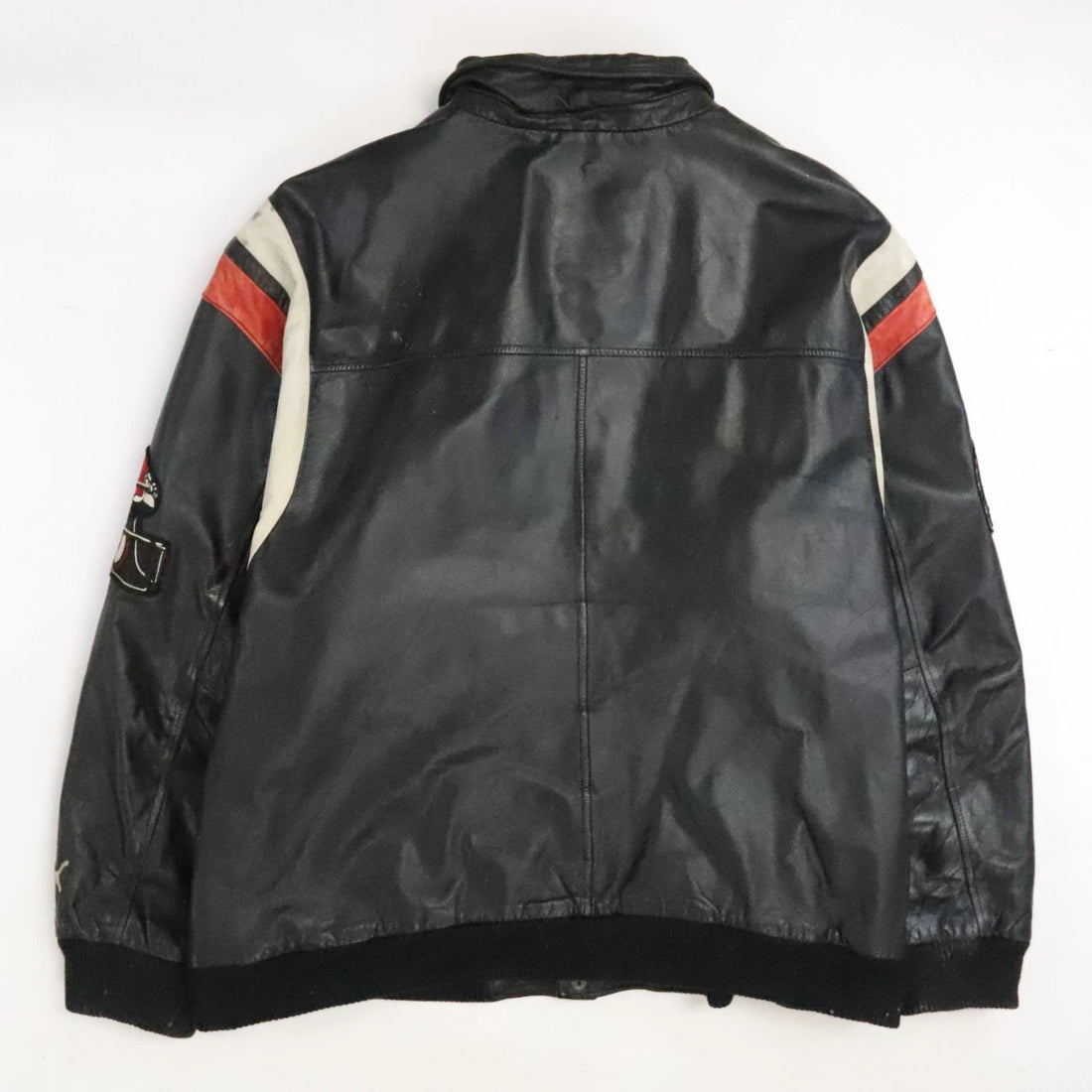 Vintage Calgary Stampeders Puma Leather Varsity Jacket Size XL CFL