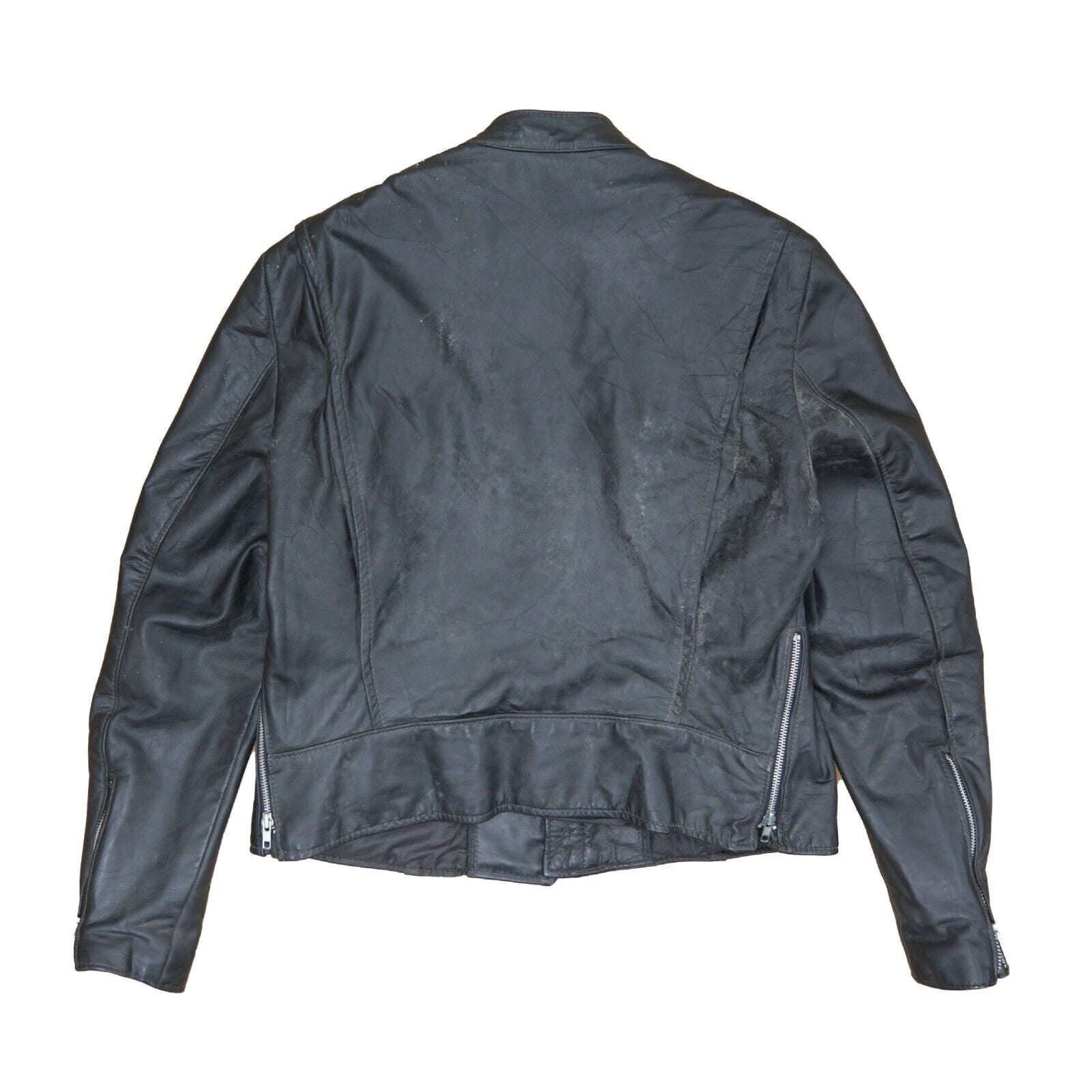 Brooks leather cheap biker jacket