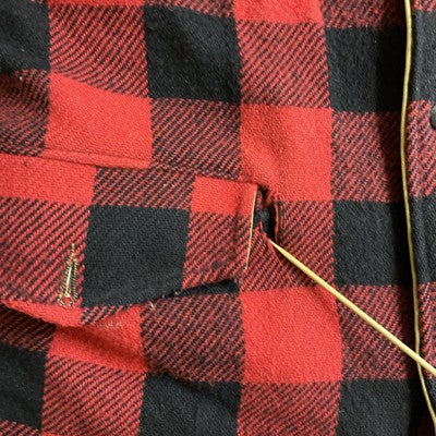 Vintage Wool Jacket Size Medium Buffalo Plaid Reversible