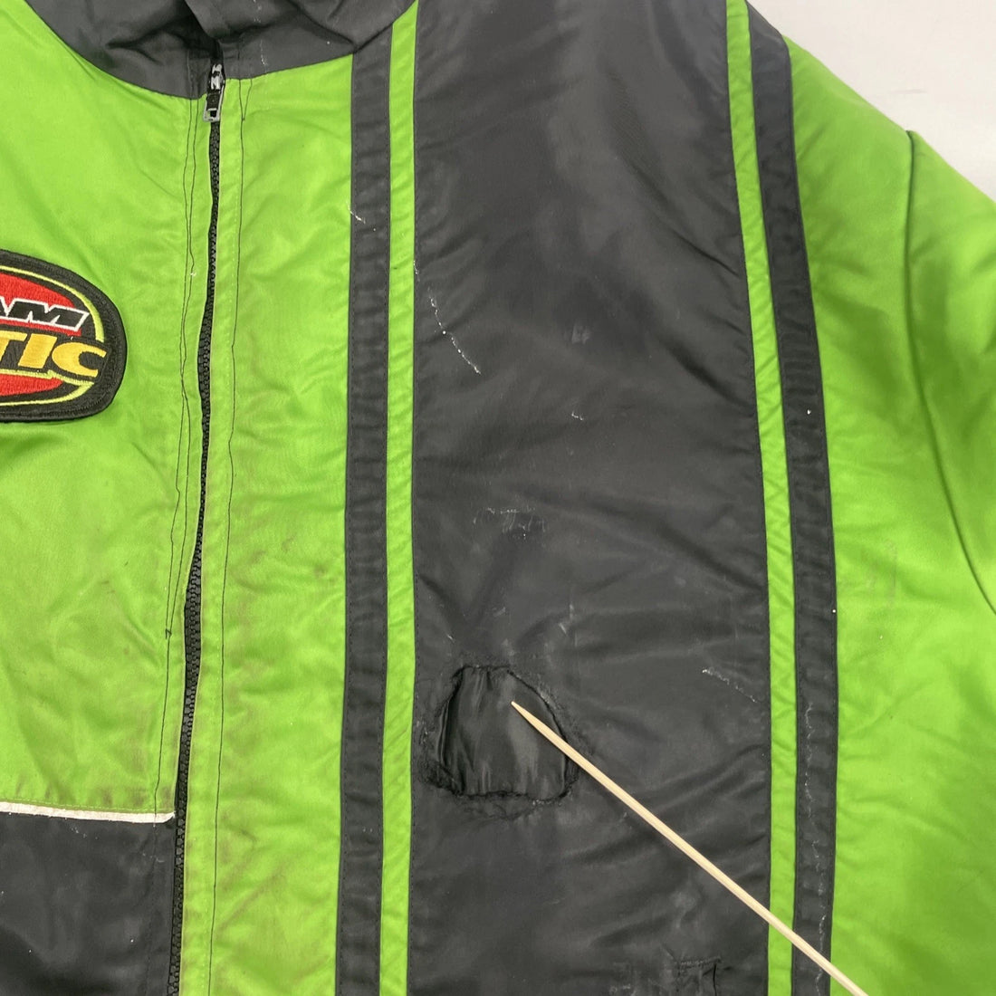 Vintage Team Arctic Snowmobile Racing Jacket Size XL Green