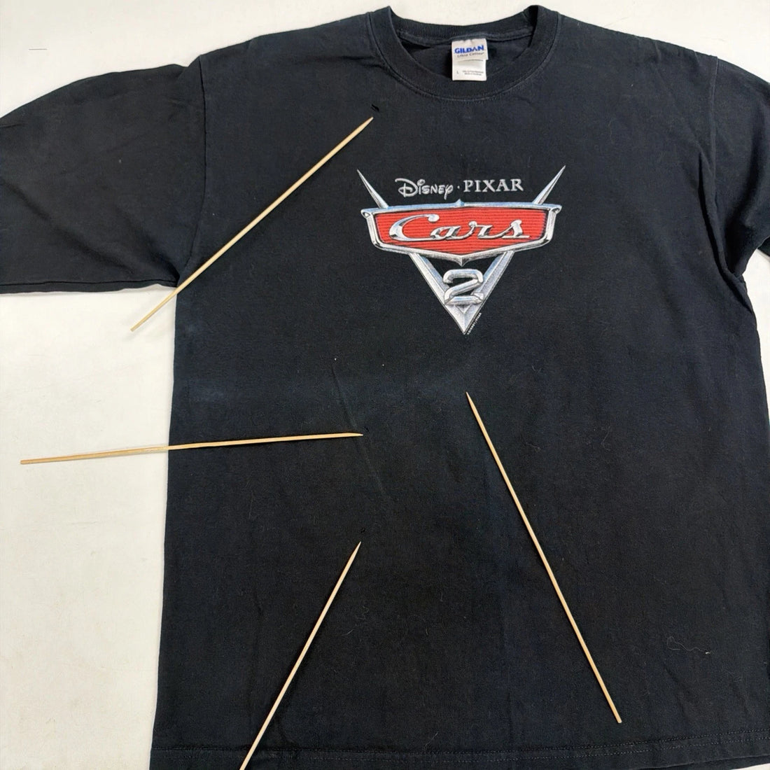 Cars 2 Disney Pixar Long Sleeve T-Shirt Size Large Movie Promo