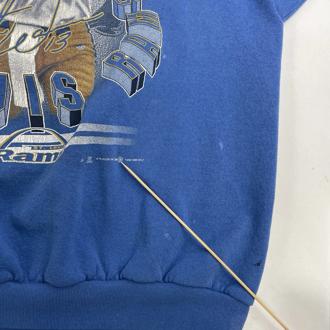 Vintage Kurt Warner St. Louis Rams Sweatshirt Crewneck Size XL 90s NFL