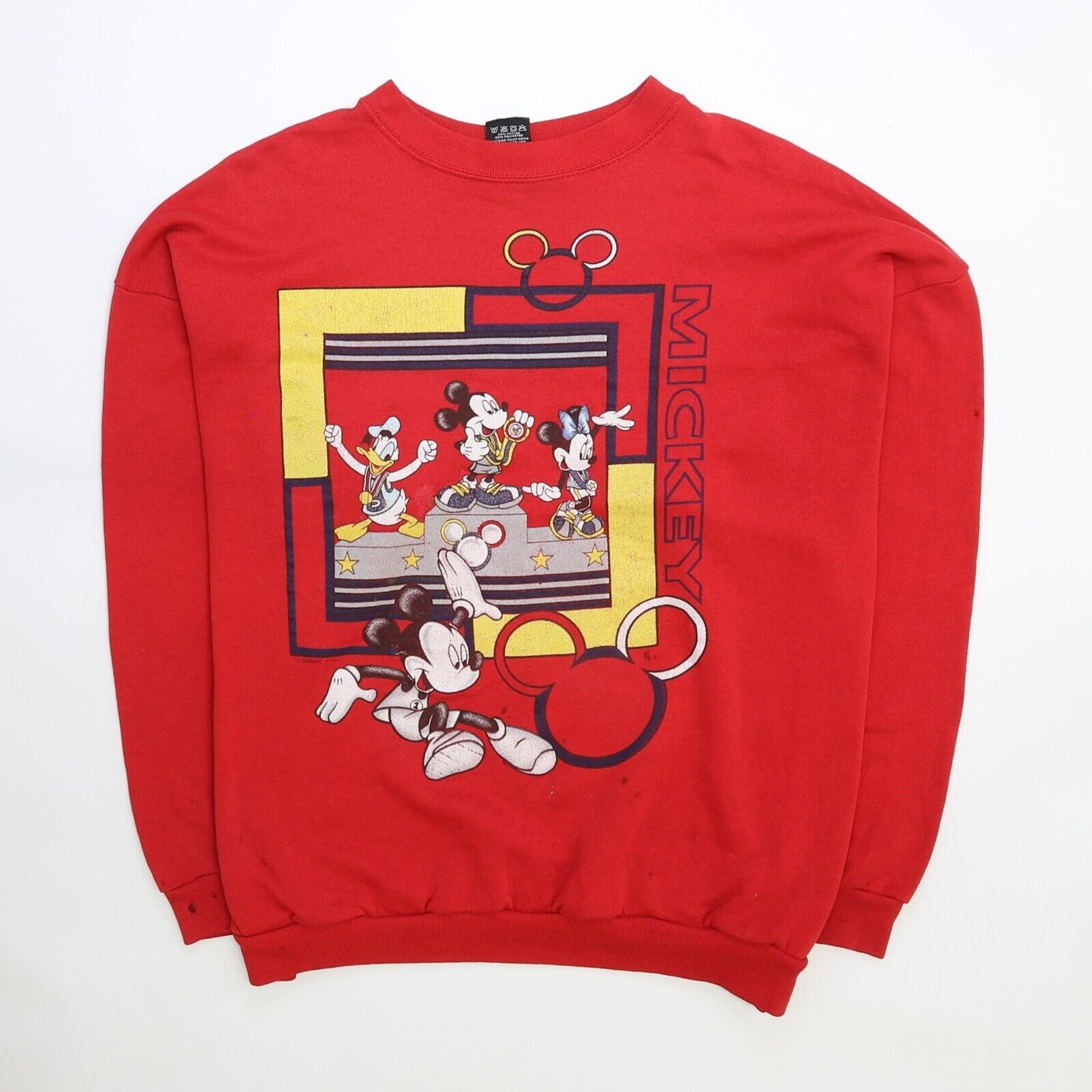 Vintage Mickey Mouse Olympics Disney Crewneck Sweatshirt Size XL