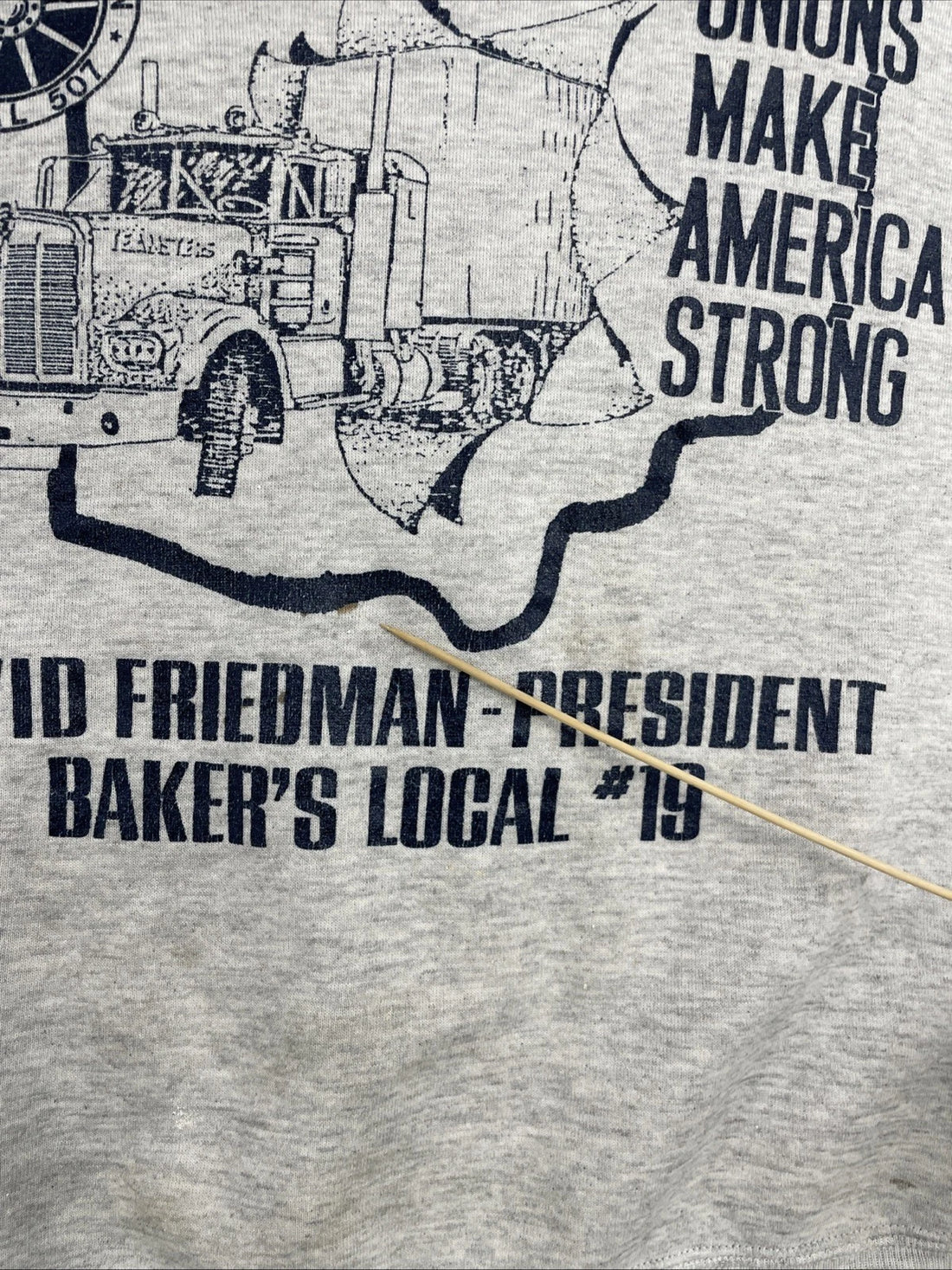 Vintage Unions Make America Strong Crewneck Sweatshirt Size 2XL USA