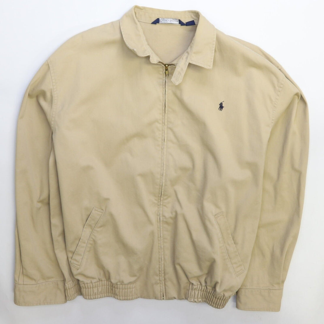 Vintage Polo Ralph Lauren Harrington Jacket Size Large Beige