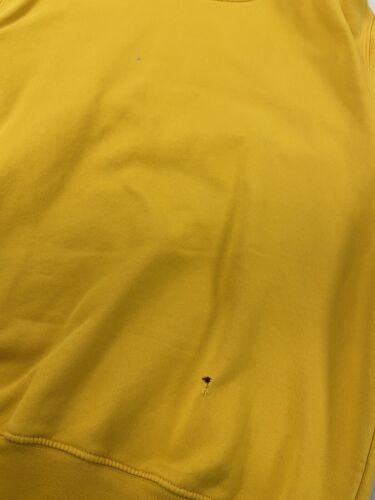 Vintage Nike Sweatshirt Crewneck Size Large Yellow Embroidered Swoosh