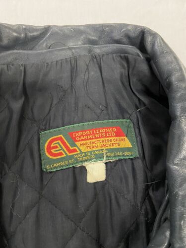 Vintage Fanshawe College Engineering Leather Varsity Jacket Size 44 90s