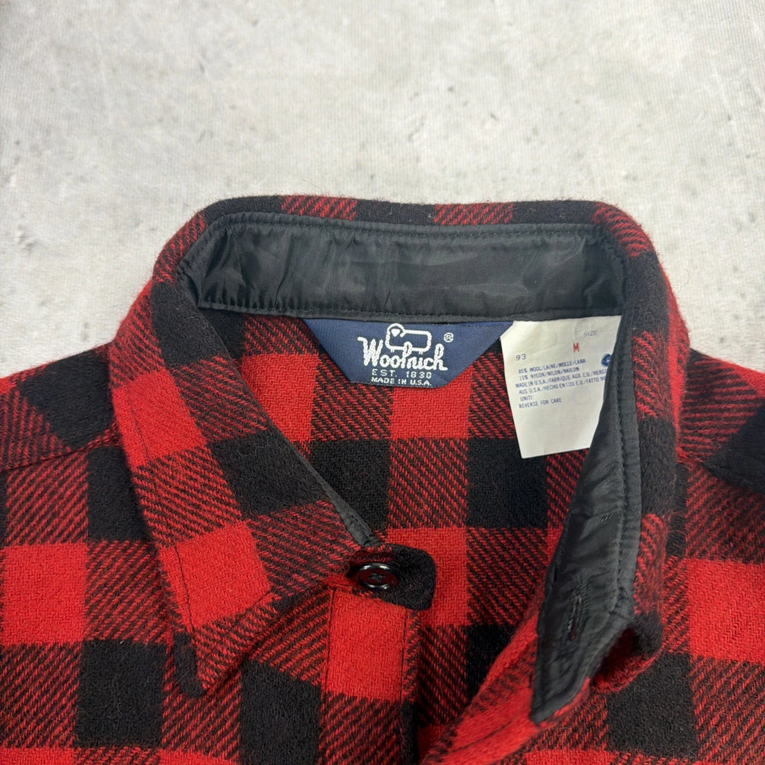 Vintage Woolrich Wool Button Up Shirt Size Medium 80s