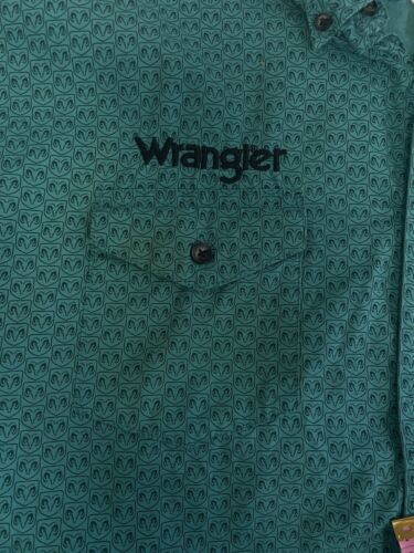 Vintage Wrangler Dodge Ram Rodeo Series Button Up Shirt Size XL Cowboy Western