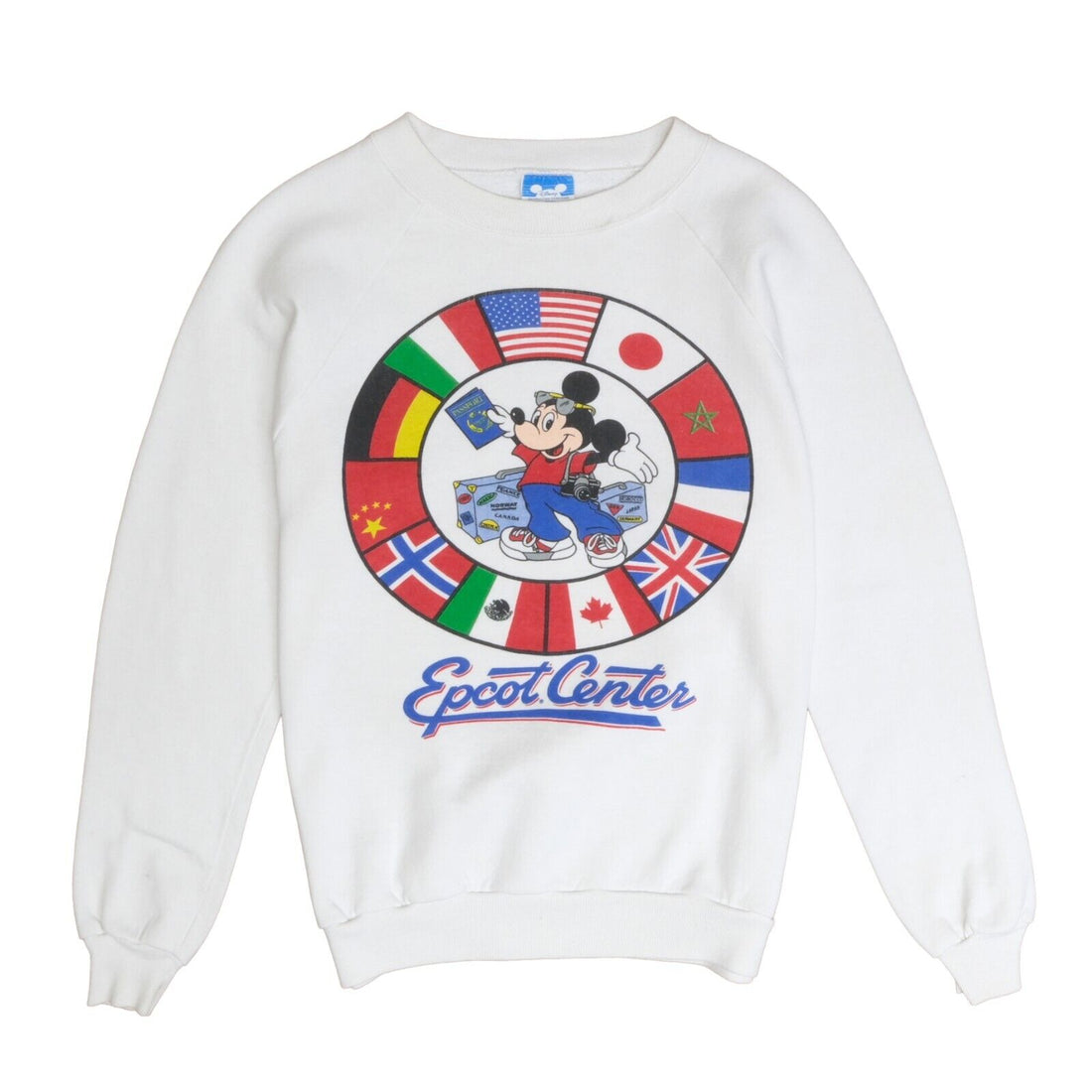 Vintage Mickey Mouse Epcot Center Sweatshirt Crewneck Size Medium Disney 80s