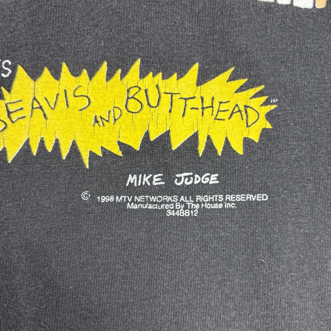 Vintage Beavis & Butthead Hockey T-Shirt Size Large MTV 1998 90s