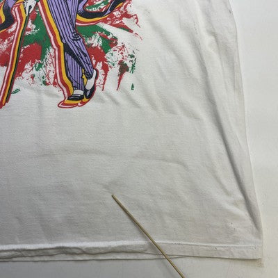 Vintage The Joker T-Shirt Size Large White DC Comics Batman