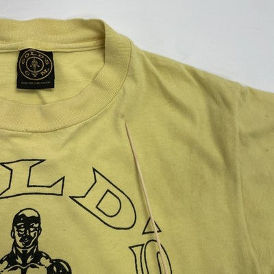 Vintage Gold's Gym T-Shirt Size Medium Yellow 90s