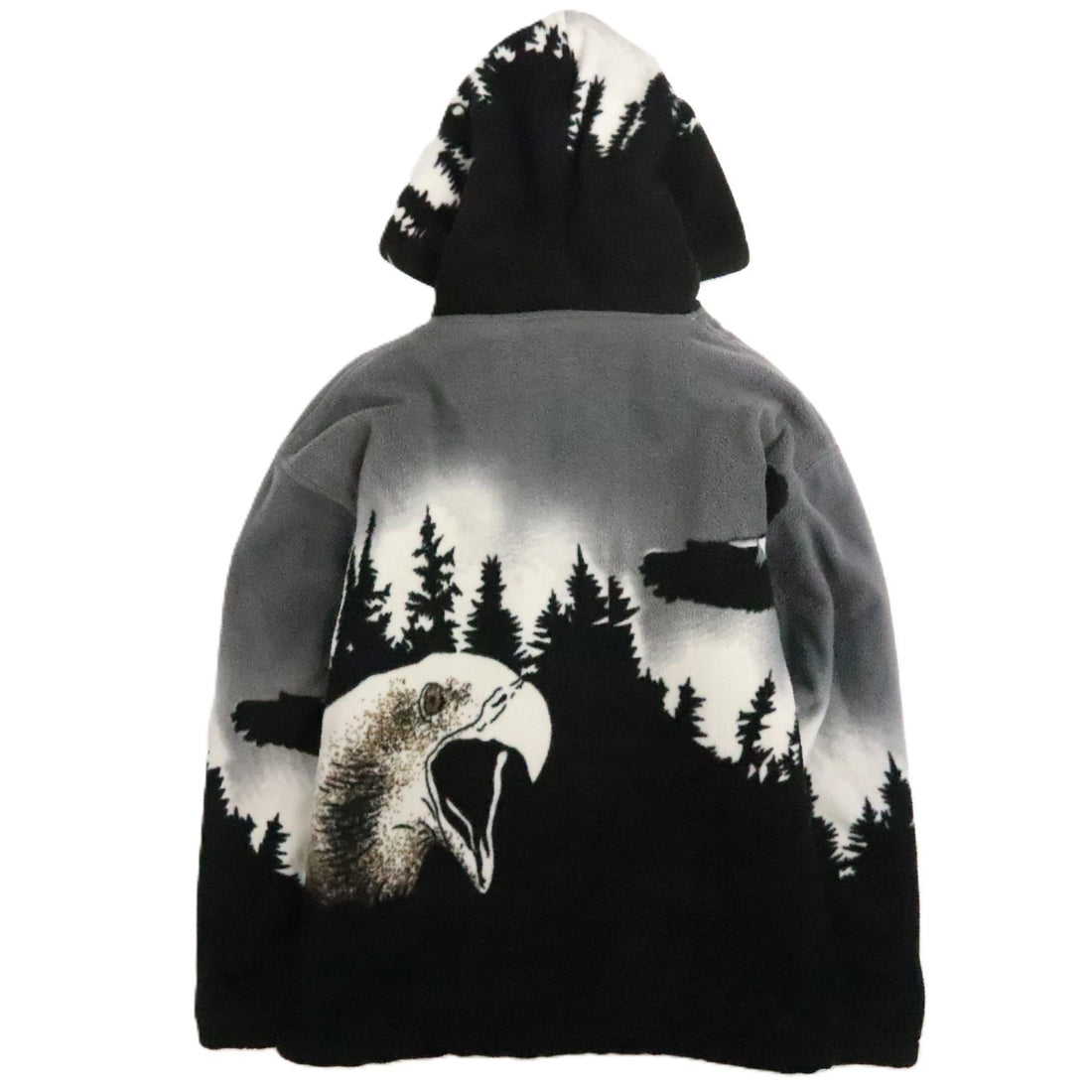 Eagle Forest Fleece Jacket Size XL Nature All Over Print