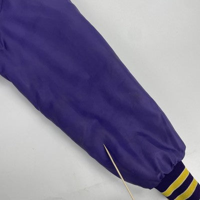 Vintage Minnesota Vikings Satin Bomber Jacket Size XL NFL