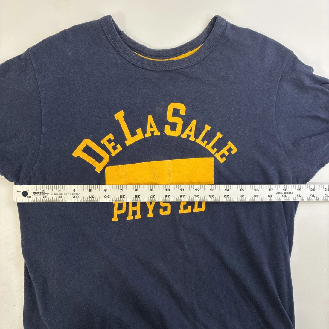 Vintage De La Salle Phys Ed Double Face Champion T-Shirt Size Large 80s
