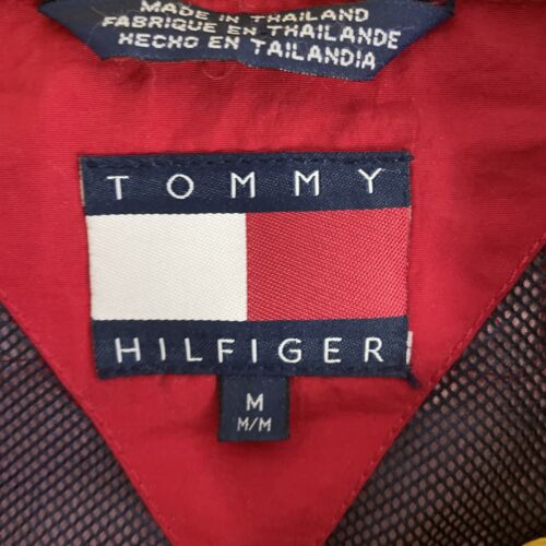 Vintage Tommy Hilfiger Windbreaker Light Jacket Size Medium Sleeve Spell Out