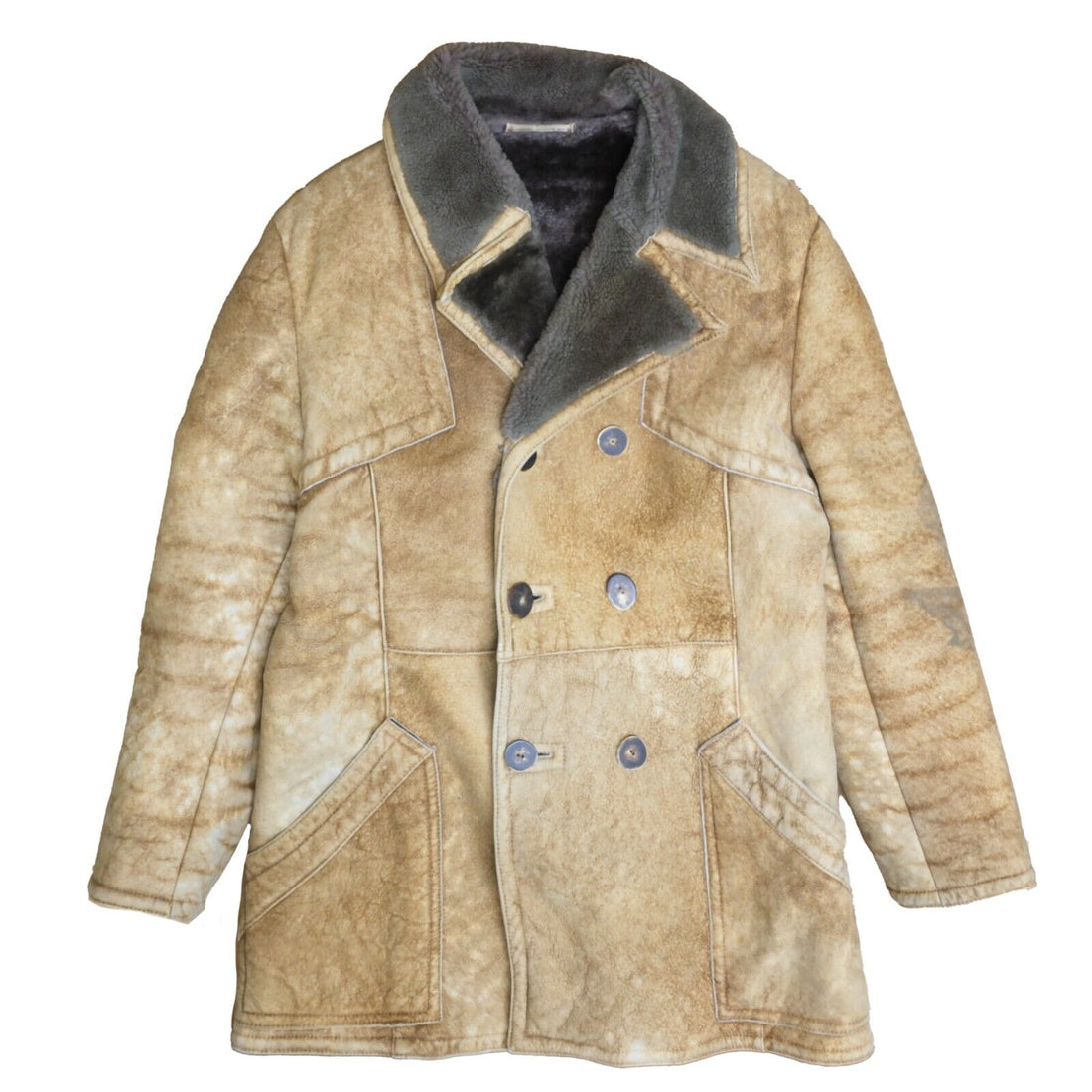 Vintage Sawyer Of Napa Spring Lamb Parka Coat Jacket Women Size 44