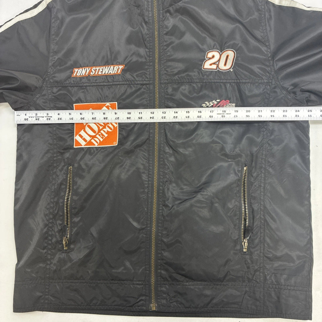 Vintage Tony Stewart Home Depot Racing Windbreaker Jacket Size Large NASCAR