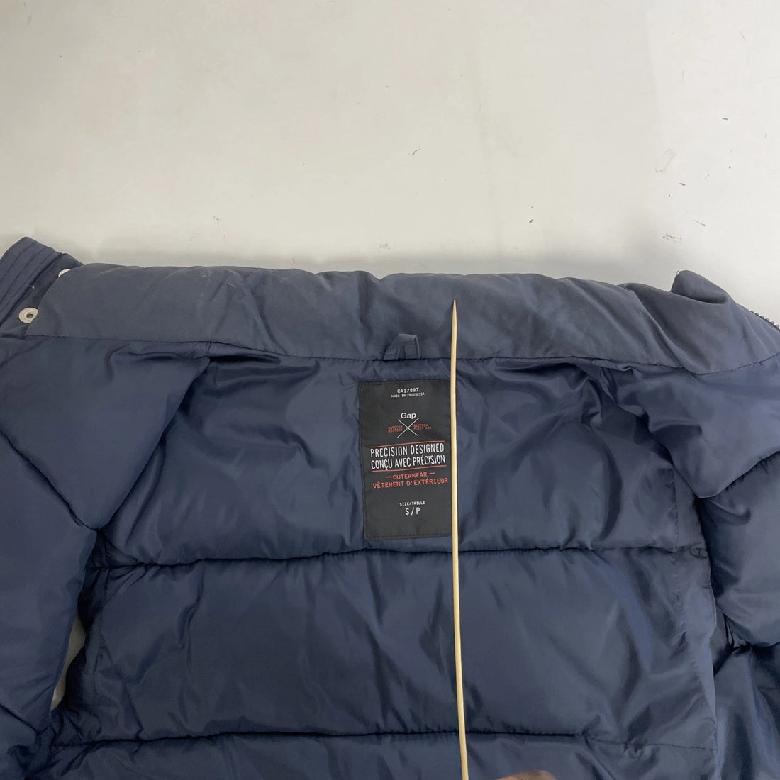 Gap Puffer Vest Jacket Size Small Blue Insulated