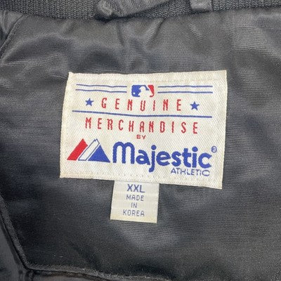 New York Mets Majestic Satin Bomber Jacket Size 2XL MLB