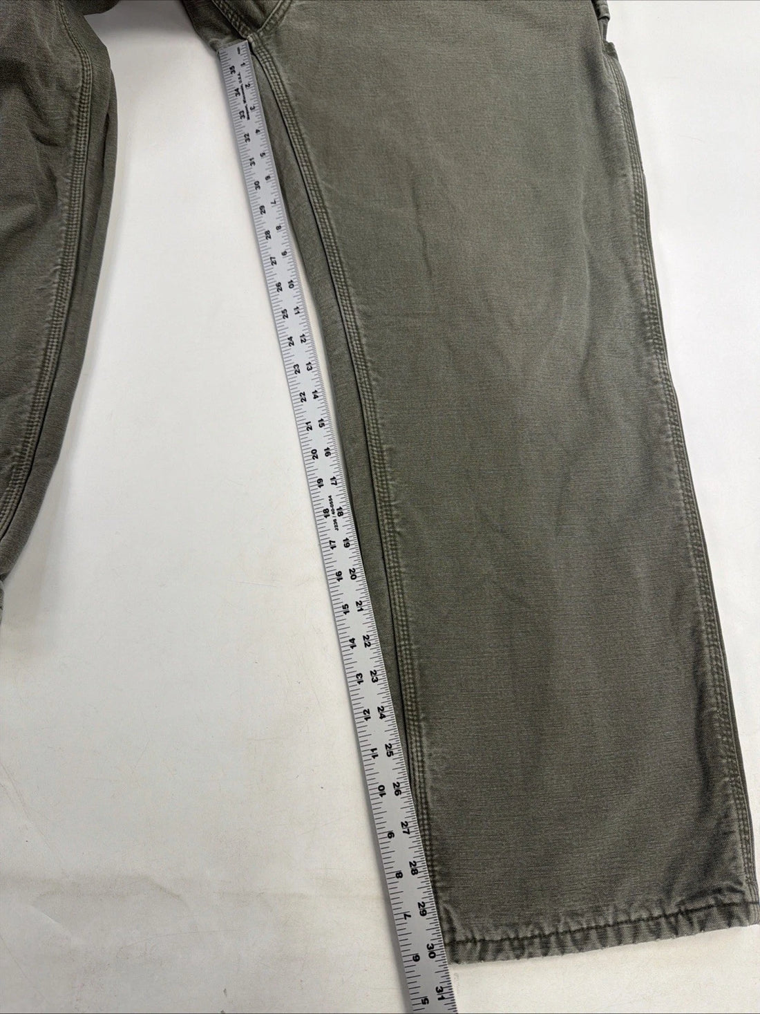 Vintage Carhartt Canvas Carpenter Work Pants 38 X 32 Flannel Lined B1111 MOS