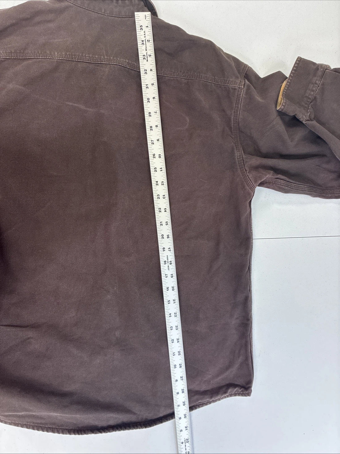 Carhartt Button Up Shirt Size Medium Brown Plaid Lined