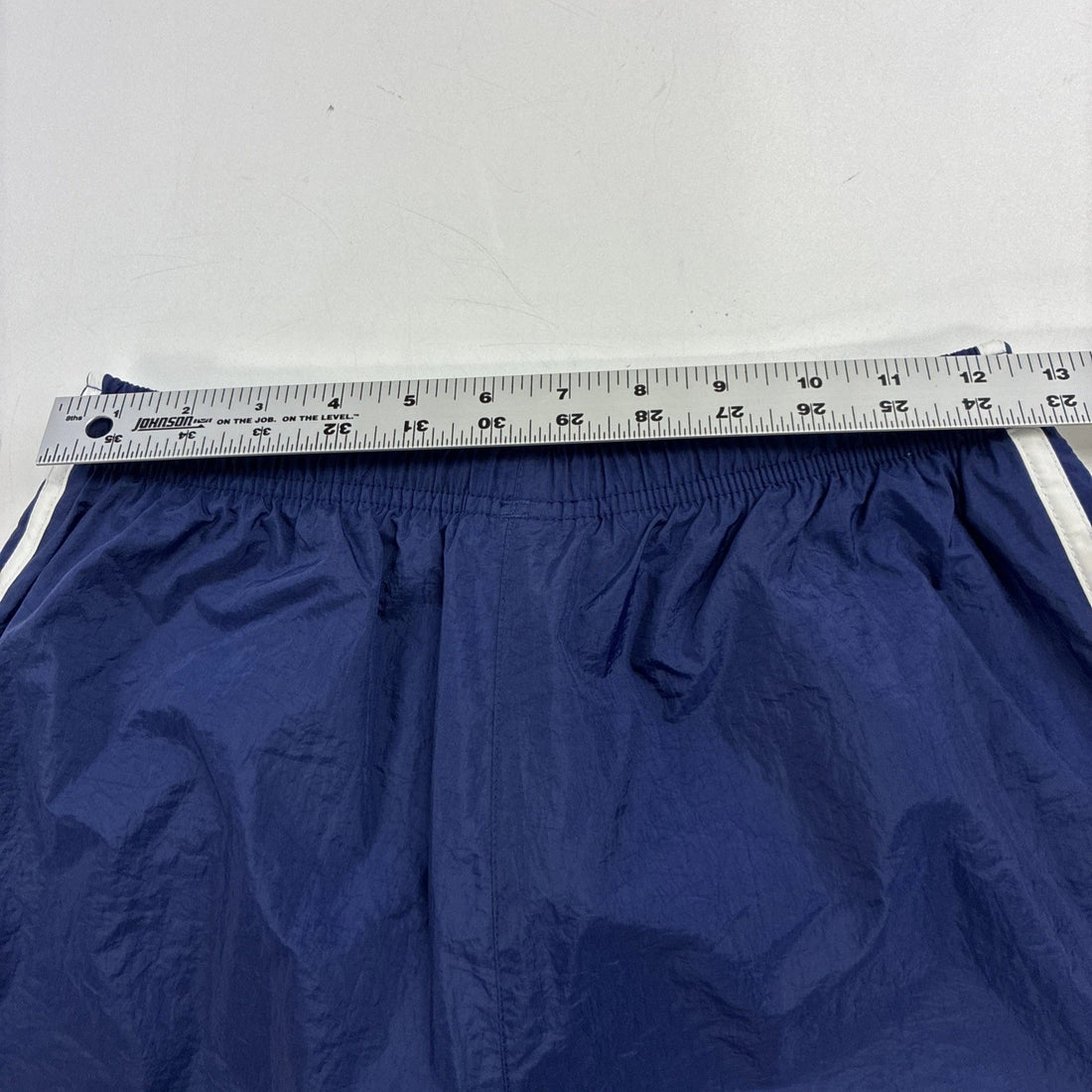 Adidas Nylon Track Pants Size Medium Blue Striped