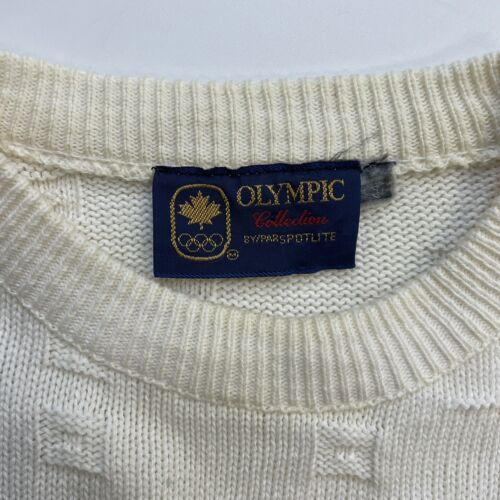 Vintage Team Canada USA Barcelona Olympics Crewneck Sweater Size Large 1992 90s