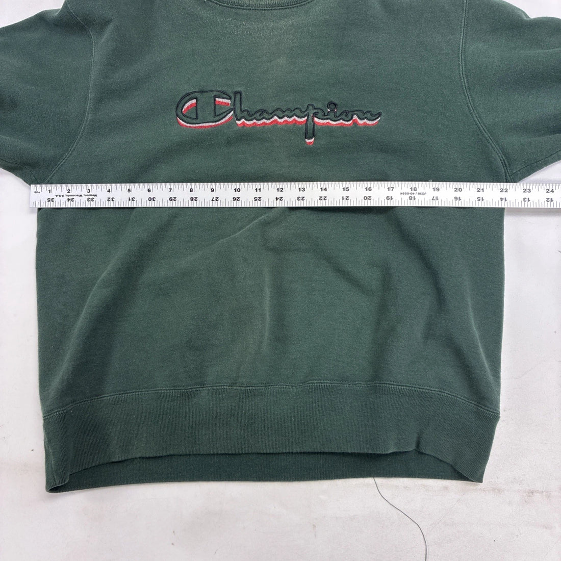 Vintage Champion Spell Out Crewneck Sweatshirt Size Large Green