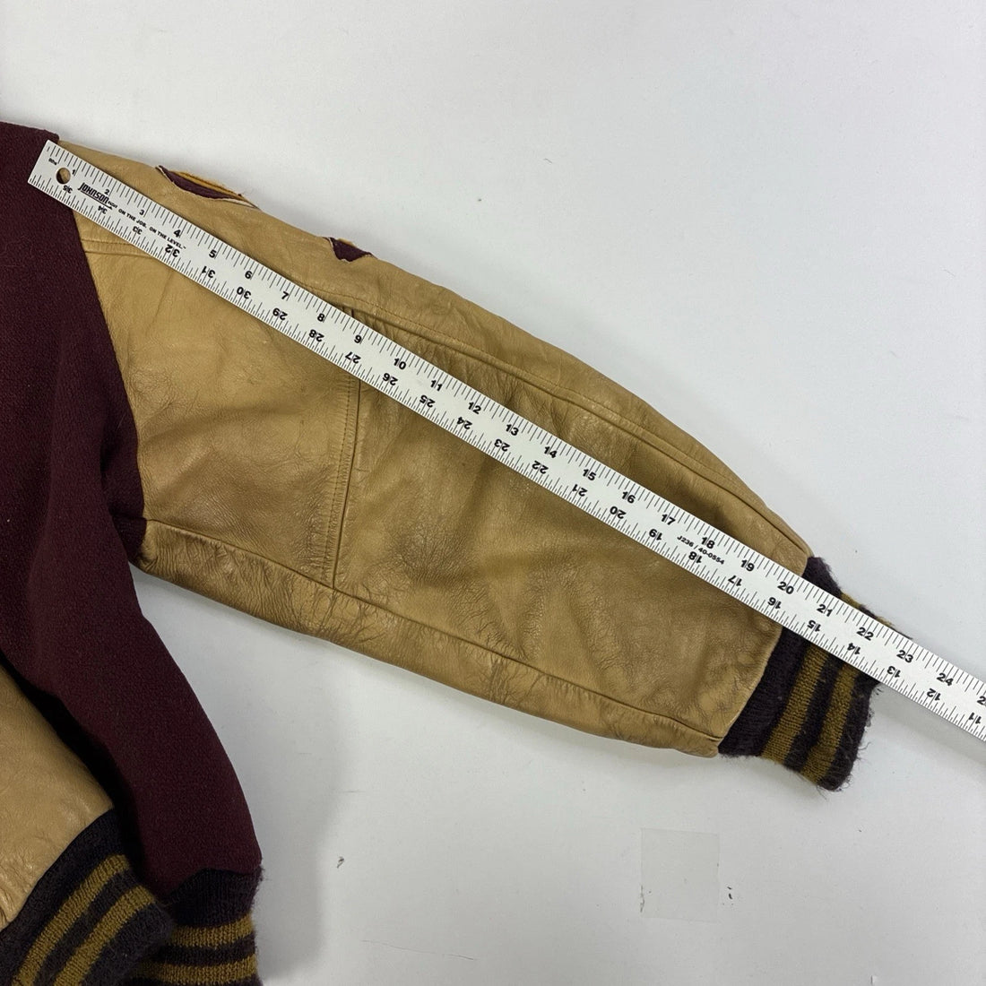 Vintage Bombers Leather Wool Varsity Letterman Jacket Size Large 70s