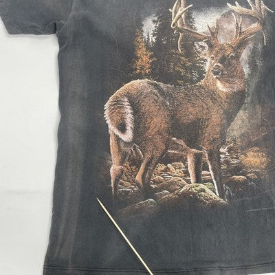 Vintage 3D Emblem Deer Buck T-Shirt Size Large 1993 90s