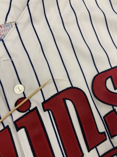 Vintage Minnesota Twins Pepsi Majestic Baseball Jersey Size XL White 90s MLB