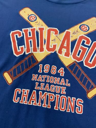 Vintage Chicago Cubs National League Champions T-Shirt Size Small 1984 80s MLB