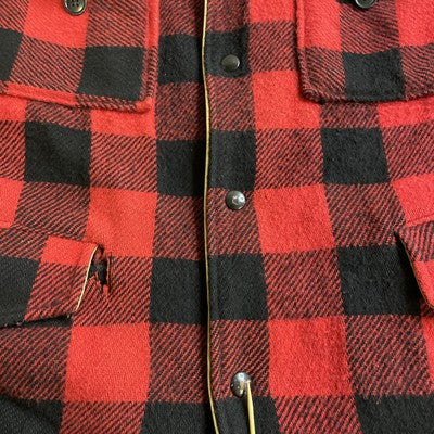 Vintage Wool Jacket Size Medium Buffalo Plaid Reversible