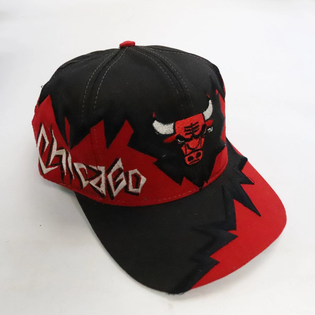 Vintage Chicago Bulls Jagged Edge Drew Pearson Snapback Hat Cap OSFA NBA