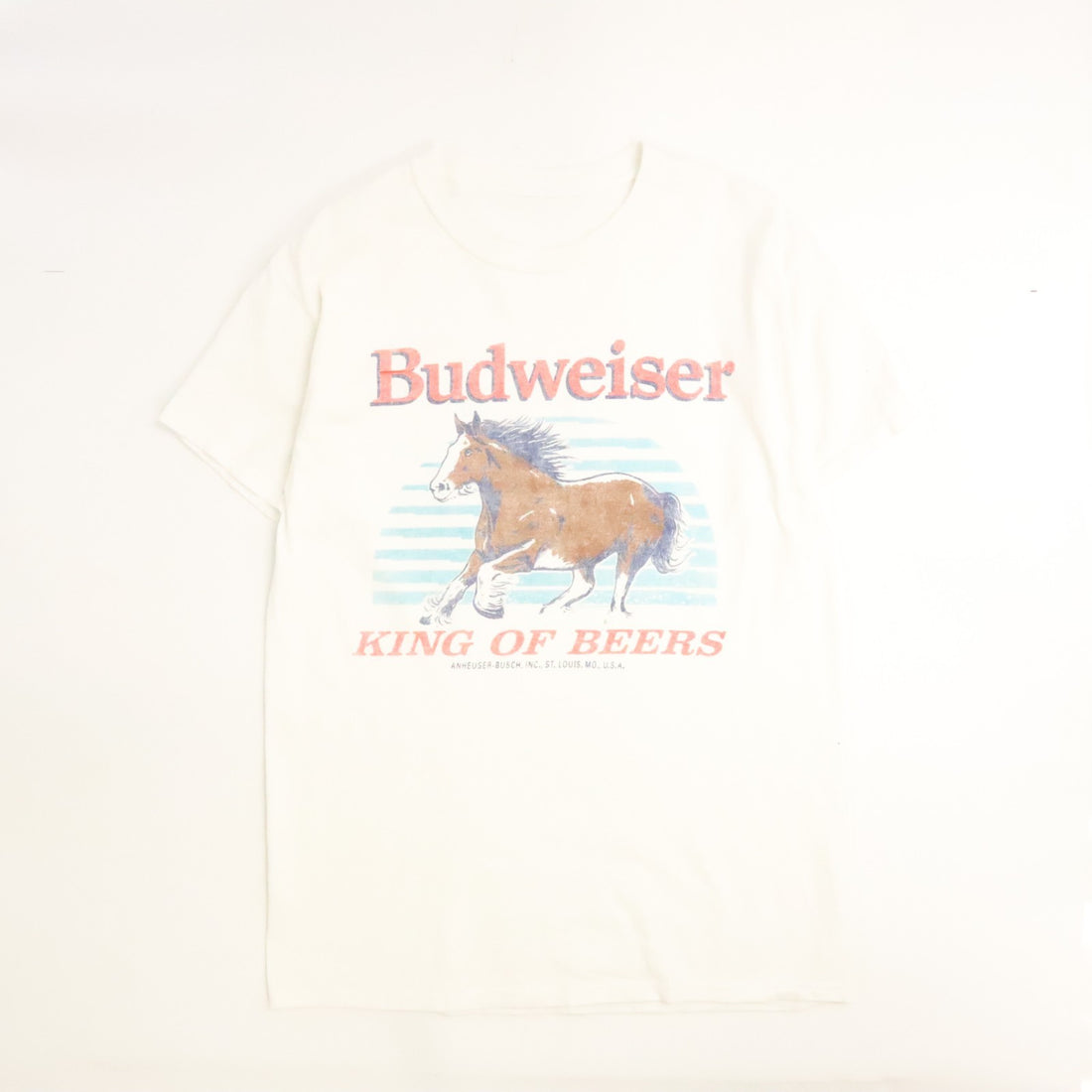 Budweiser King Of Beers Horse T-Shirt Size Large