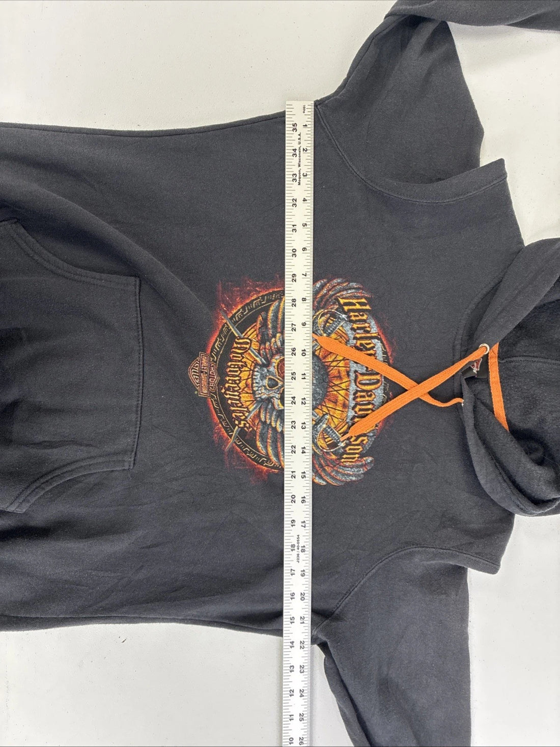 Harley Davidson Motorcycles Skull Sweatshirt Hoodie Size Large
