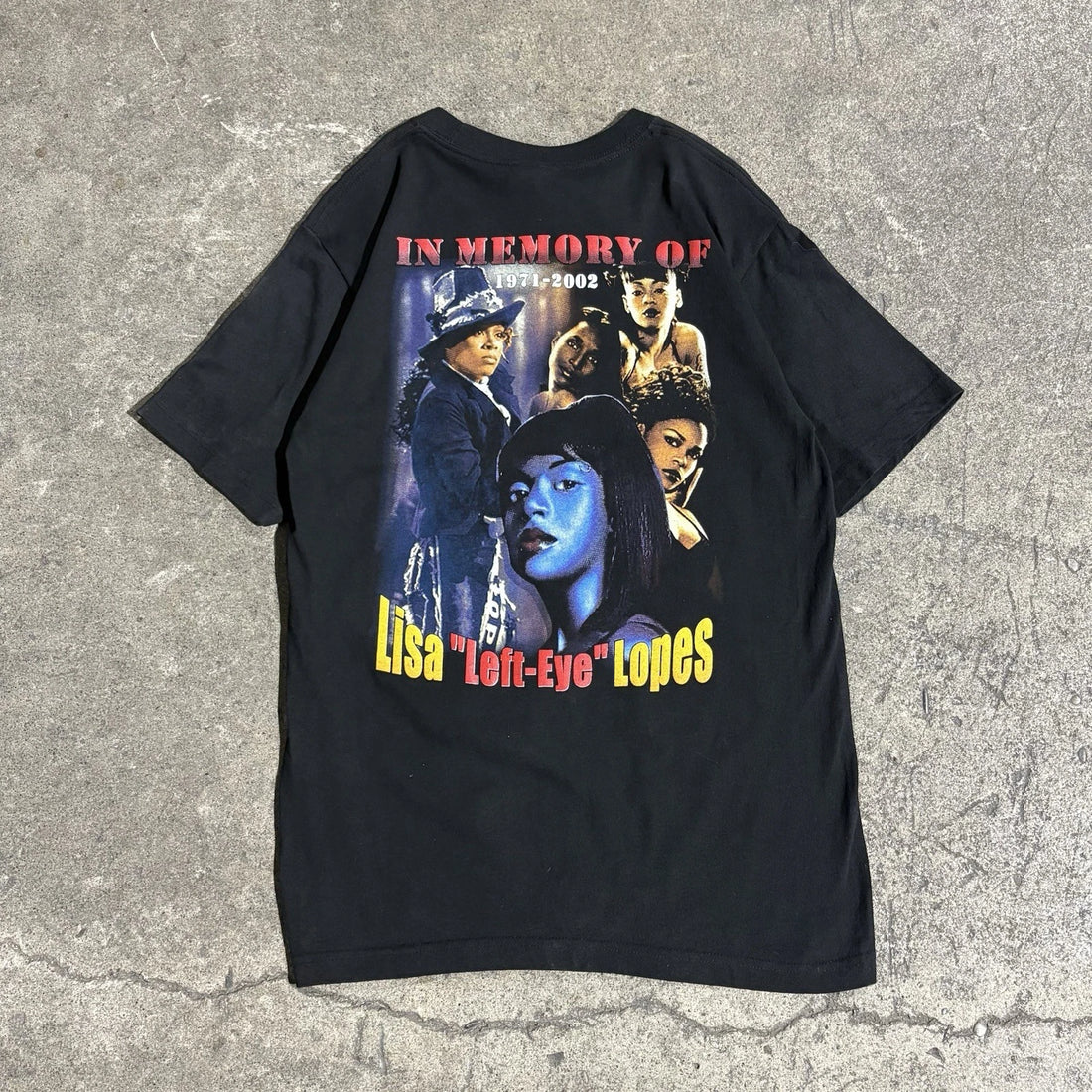 Vintage Lisa Left Eye Lopes Forever Crazy Sexy Cool Memorial Rap T-Shirt Large