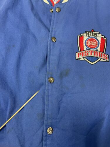 Vintage 90s Champion Detroit Pistons factory Sweater Jacket Size Large