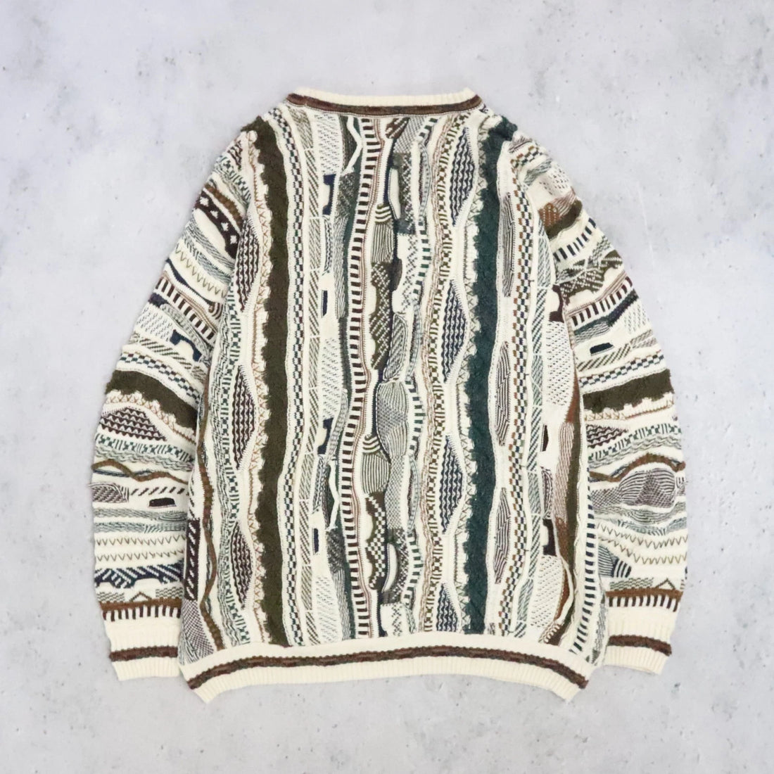 Vintage Cellinni 3D Knit Crewneck Sweater Size XL