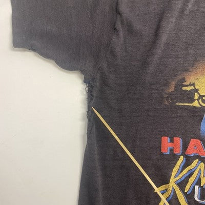 Vintage Hog Hard Knocks University 3D Emblem T-Shirt Size Medium Acme 1986 80s