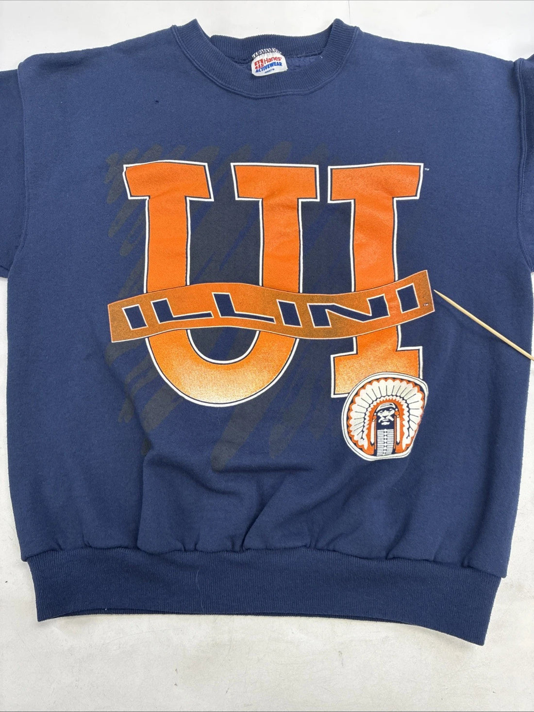 Vintage Illinois Fighting Illini Crewneck Sweatshirt Size Medium 90s NCAA