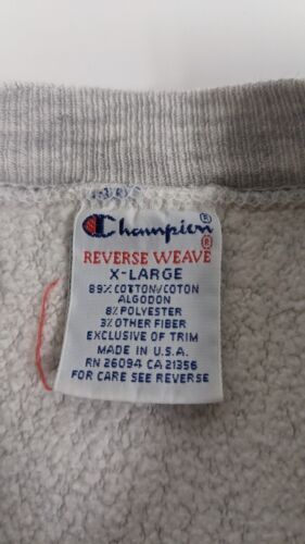 Vintage Maine Champion Reverse Weave Crewneck Sweatshirt Size XL 90s